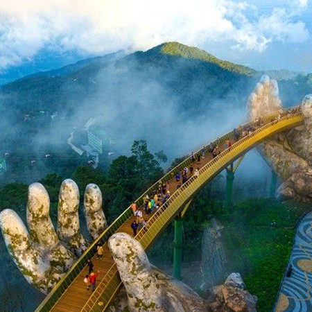 Бана Хилл из Дананга Золотой мост канатная дорога горы экскурсия Вьетнам